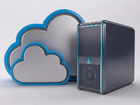 3D Render of PC Computer Tower Illustrazione stock