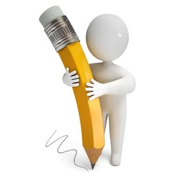 3d render pencil Stock Illustration