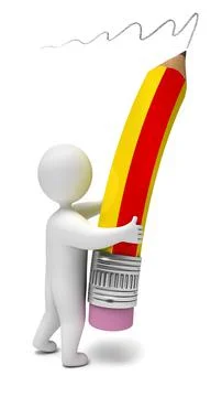 3d render pencil Stock Illustration