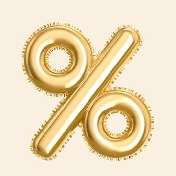 3d render percentage Stockillustratie