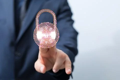 3d render of personal data security Illustrates cyber data or information 写真素材