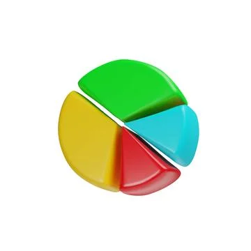 3d render pie chart circle diagram infographic Stock Illustration