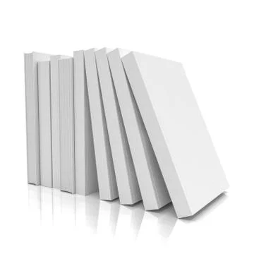 3d render of a pile of books on white background - isolated Stock Illustration