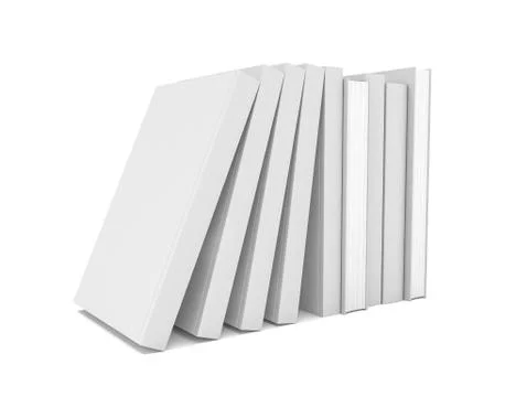 3d render of a pile of books on white background - isolated Stock Illustration