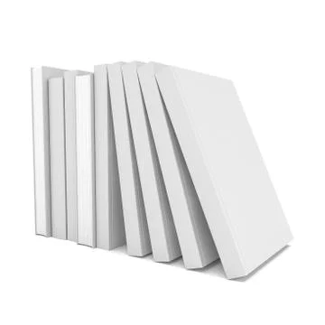 3d render of a pile of books on white background - isolated Stock Illustration