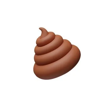 3D render pile of shit. Stock Illustration