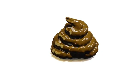 3d render of a pile of shit or poo for human solid waste or bullshit concept Stock Footage 271728041