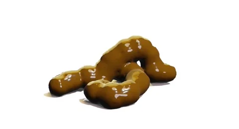 3d render of a pile of shit or poo for human solid waste or bullshit concept Stock Footage 271728046