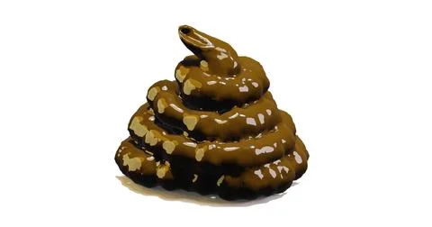 3d render of a pile of shit or poo for human solid waste or bullshit concept Stock Illustration