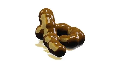3d render of a pile of shit or poo for human solid waste or bullshit concept Stock Illustration