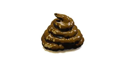3d render of a pile of shit or poo for human solid waste or bullshit concept Stock Illustration