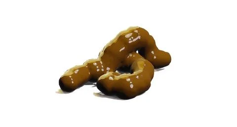 3d render of a pile of shit or poo for human solid waste or bullshit concept Stock Illustration