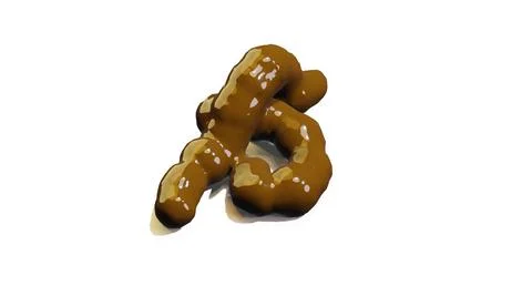 3d render of a pile of shit or poo for human solid waste or bullshit concept Stock Illustration