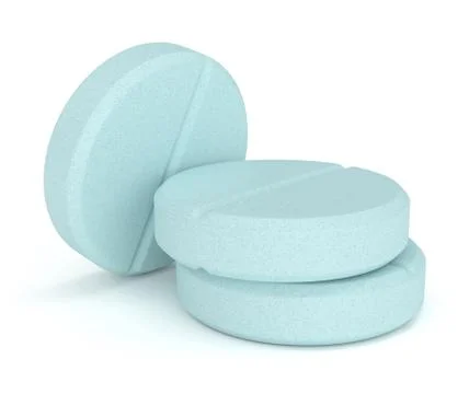 3d render of pills over white Stock Illustration