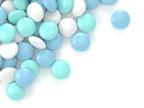 3d render of pills with place for text Stock Illustration