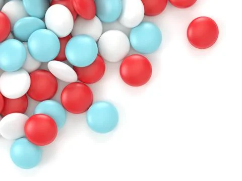 3d render of pills with place for text Stock Illustration