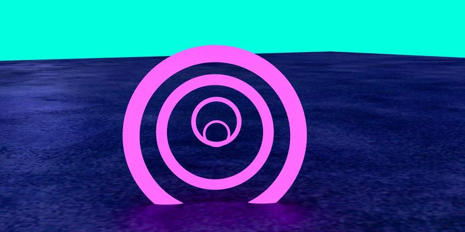 3D render of pink circles Stock Illustration