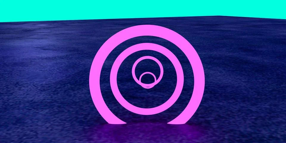 3D render of pink circles Stock Illustration