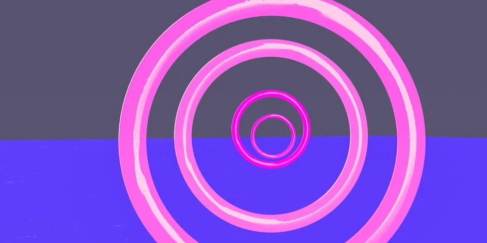 3D render of pink circles Stock Illustration