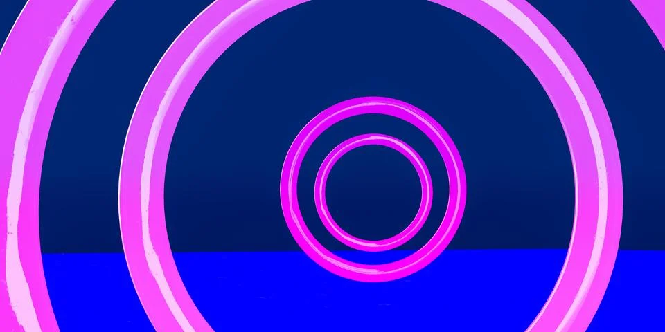 3D render of pink circles Stock Illustration