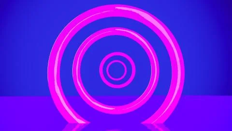 3D render of pink circles Stock Illustration
