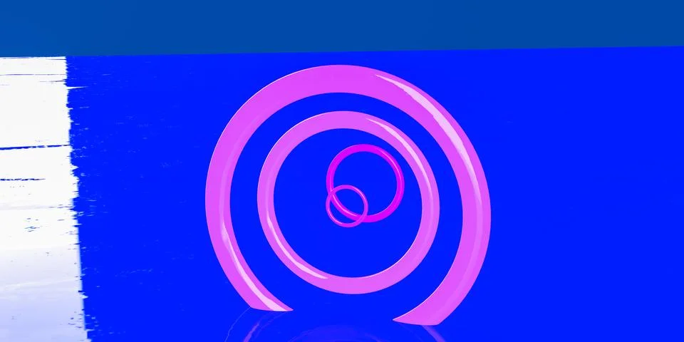 3D render of pink circles Stock Illustration
