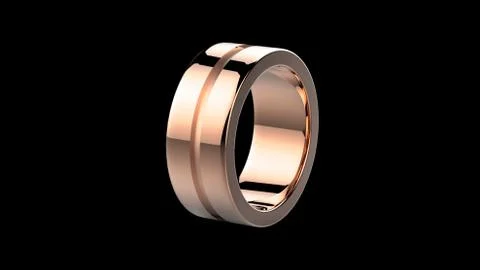3d render, pink ring on black background. jewelry metal circle shape. empty s イラスト素材