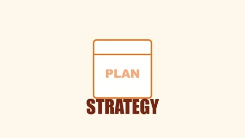 3D render of plan strategy interface creating modern business planning Stock Footage 335207229
