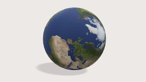 3d render Planet Earth globe on white background Illustrazione stock
