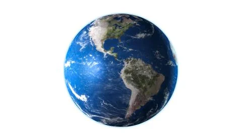 3D render of planet earth isolated on white background Stock Illustration