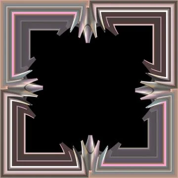 3D render plastic background frame Illustrazione stock