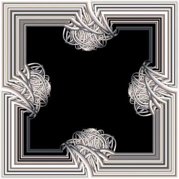 3D render plastic background frame Stock Illustration