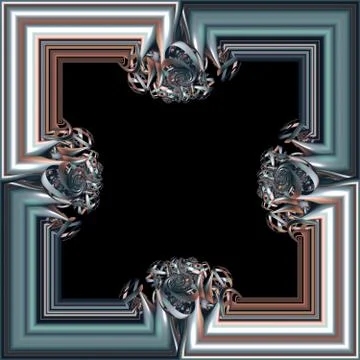 3D render plastic background frame Illustrazione stock