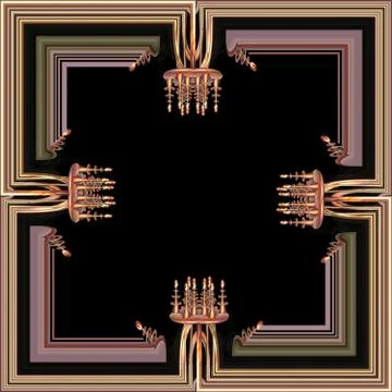 3D render plastic background frame Illustrazione stock