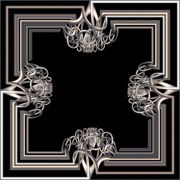 3D render plastic background frame Stock Illustration