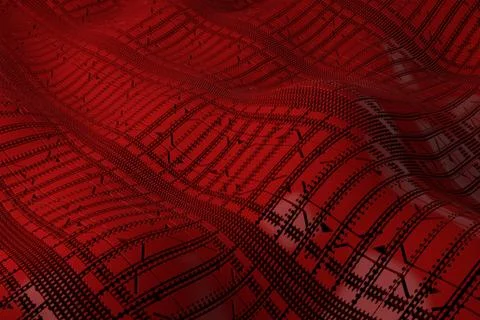 3d render plastic background with reflections. Displacement surface. Random p Stock Illustration