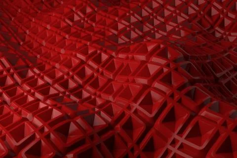 3d render plastic background with reflections. Displacement surface. Random p Stock Illustration