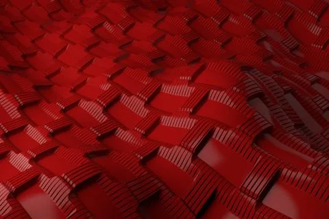 3d render plastic background with reflections. Displacement surface. Random p Stock Illustration