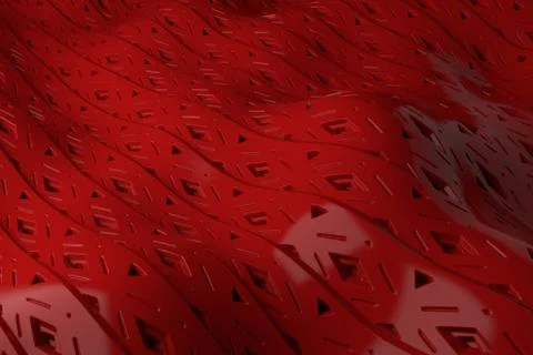 3d render plastic background with reflections. Displacement surface. Random p Stock Illustration