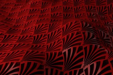 3d render plastic background with reflections. Displacement surface. Random p Stock-Illustration