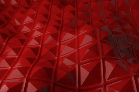 3d render plastic background with reflections. Displacement surface. Random p Stock Illustration