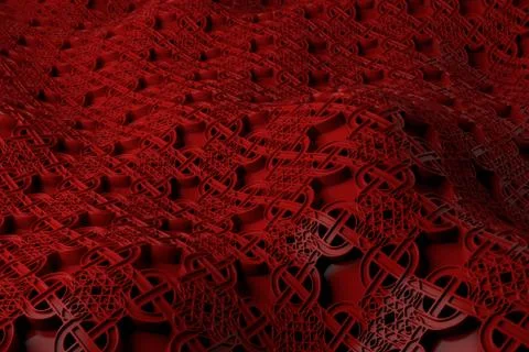 3d render plastic background with reflections. Displacement surface. Random p Stock Illustration