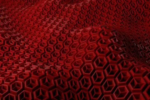 3d render plastic background with reflections. Displacement surface. Random p Stock Illustration