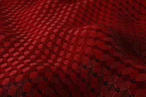 3d render plastic background with reflections. Displacement surface. Random p Stock Illustration