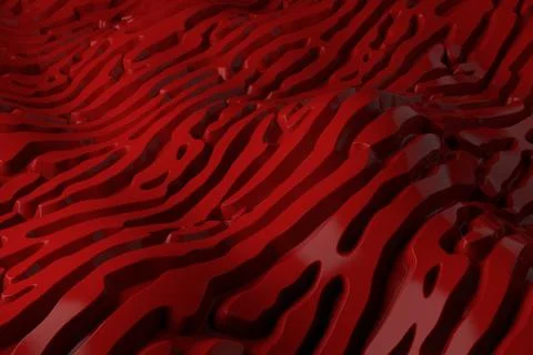 3d render plastic background with reflections. Displacement surface. Random p Stock Illustration