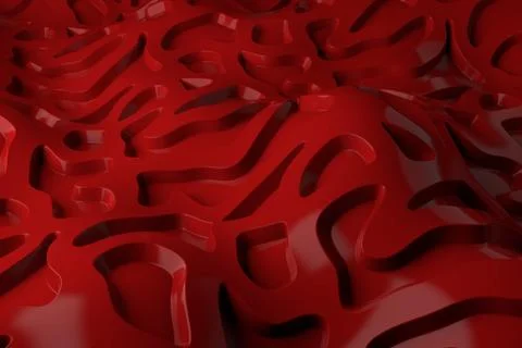 3d render plastic background with reflections. Displacement surface. Random p Illustrazione stock