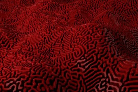 3d render plastic background with reflections. Displacement surface. Random p Stock Illustration