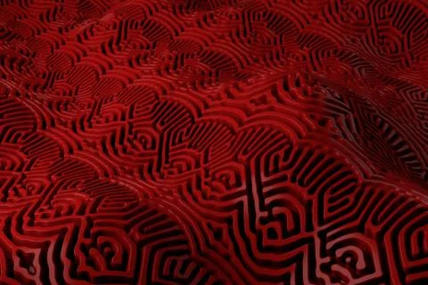 3d render plastic background with reflections. Displacement surface. Random p 스톡 일러스트
