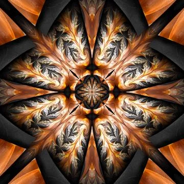 3D render plastic fractal background tile Stock Illustration