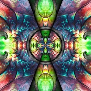 3D render plastic fractal background tile Illustrazione stock